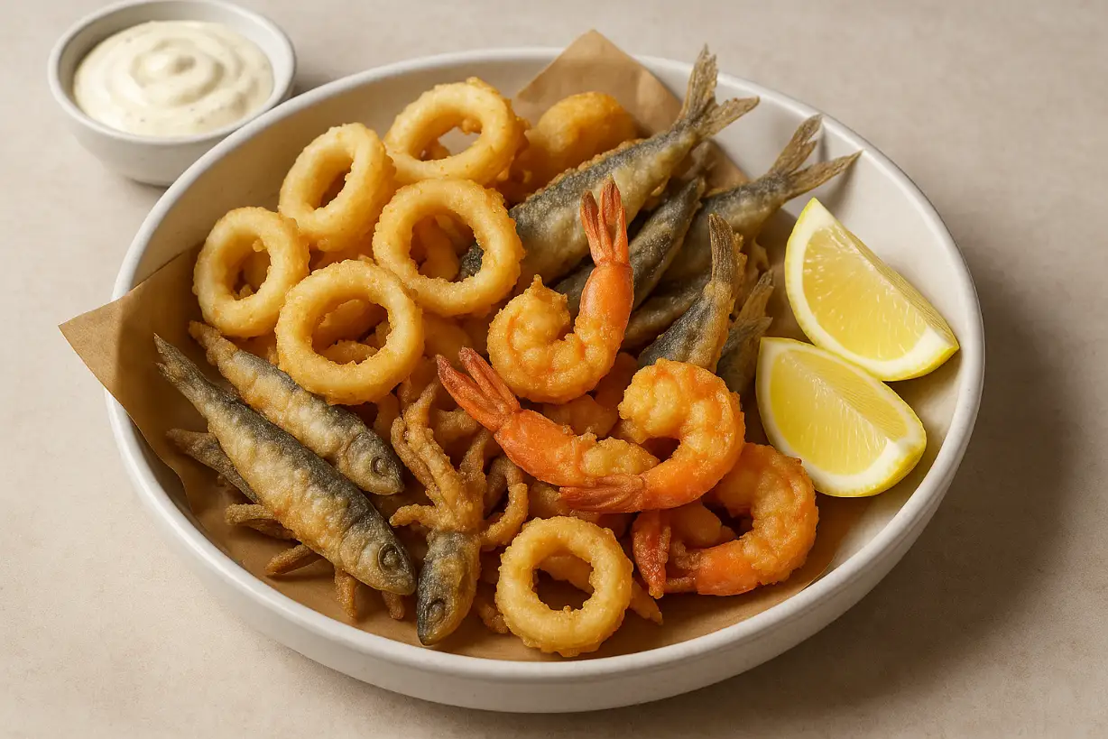 Fritto Misto  krõbe mereandude valik